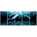 Metal Artscape 59 X 24 in Midnight Affair 5Paneled Handmade Metal Wall Art MA10050